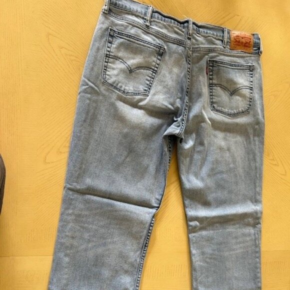 Levi’s 514 Jeans Mens 38x30 Faded Blue Denim Straight Stretch Fit - Picture 12 of 16
